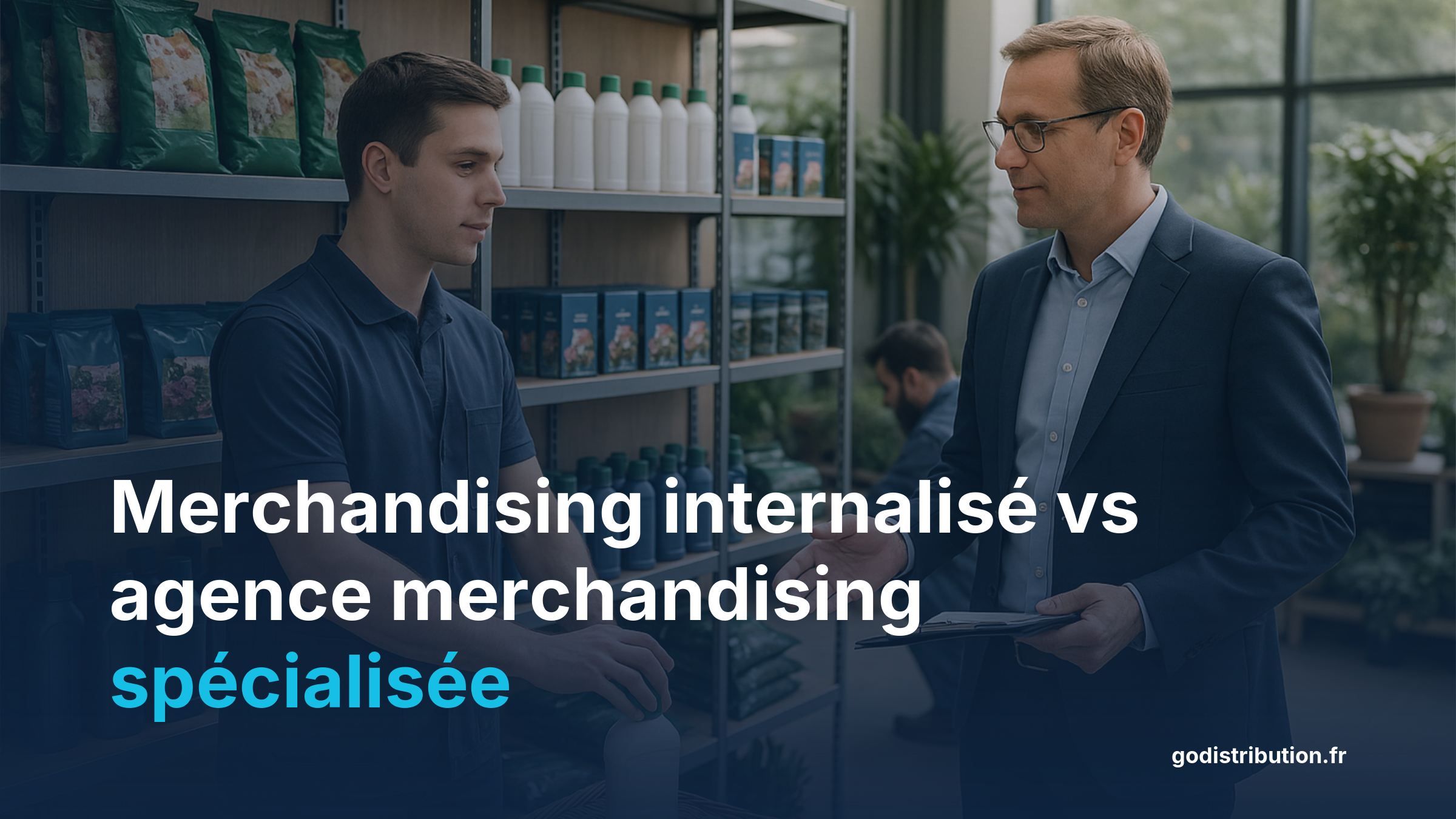Comparatif agence merchandising externalisée versus commercial salarié en GSB et jardinerie