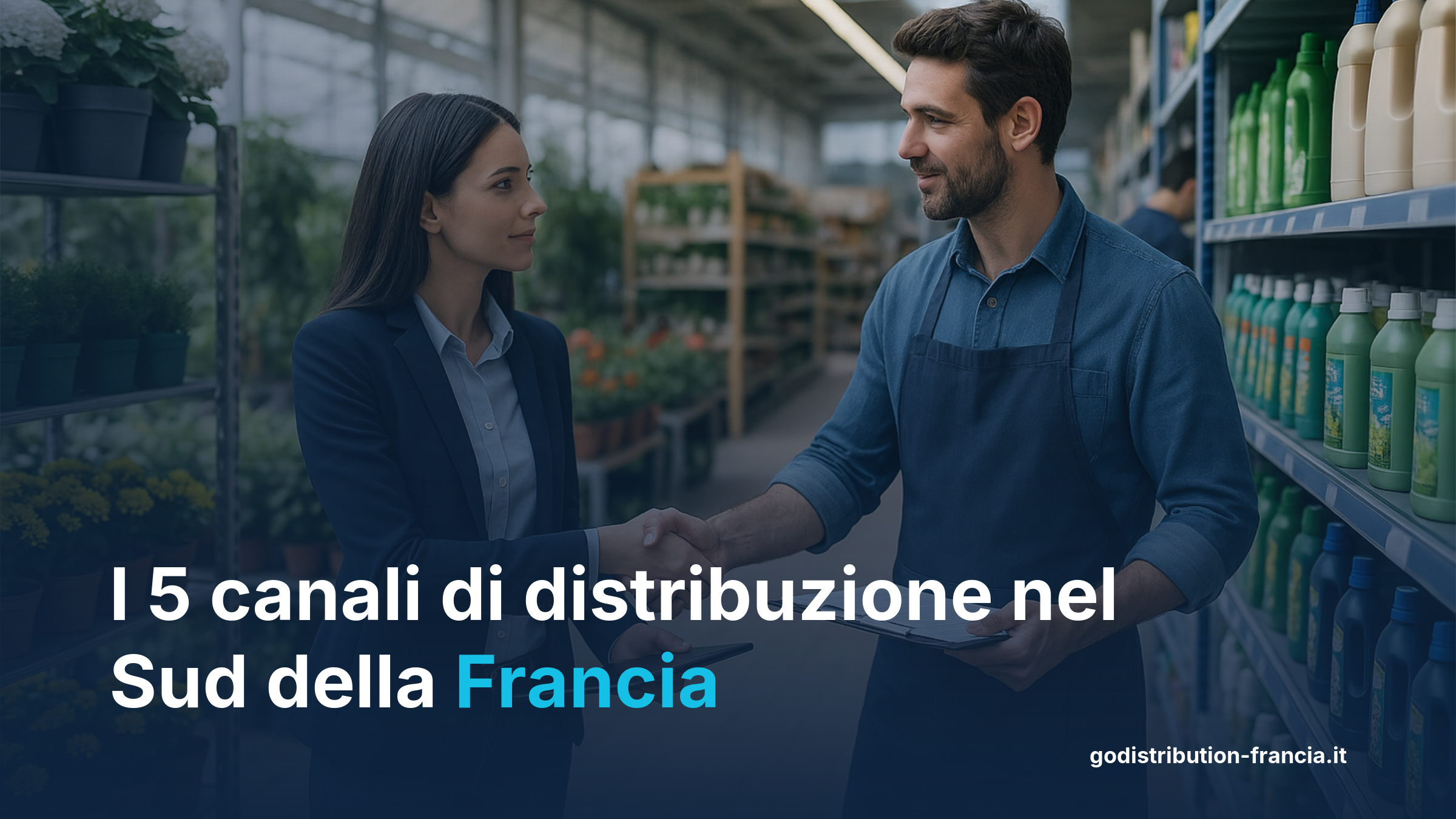 Infografica 5 canali di distribuzione agente commercio Sud Francia Provenza Occitania