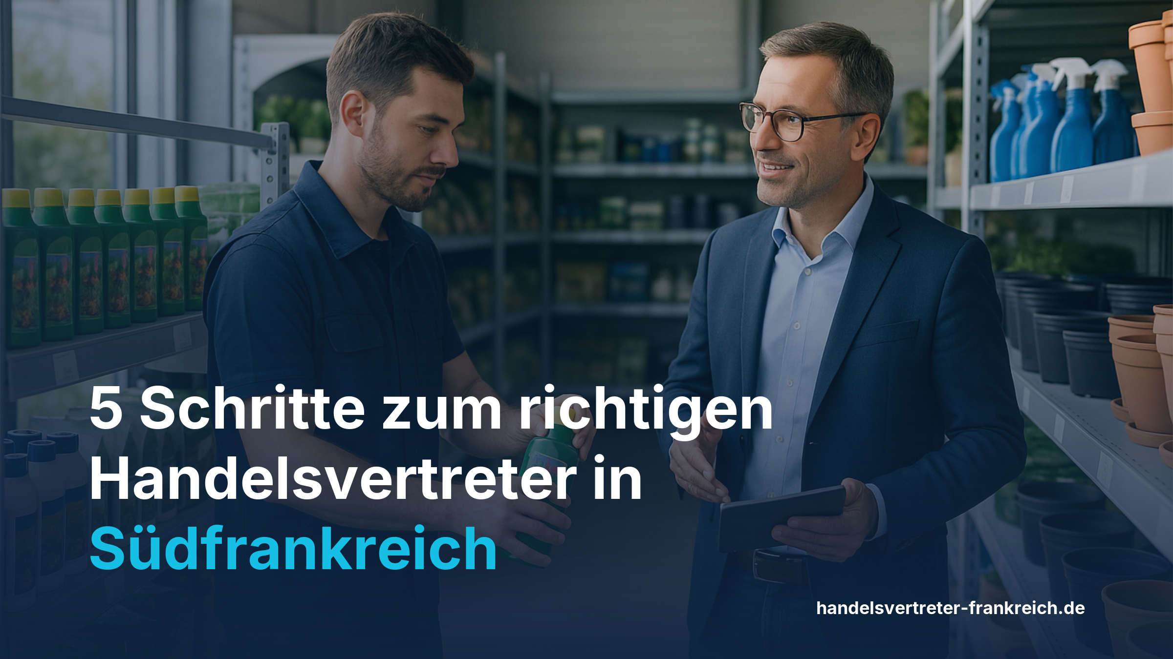 Schritt-für-Schritt-Anleitung Handelsvertreter Südfrankreich finden Baumarkt Baustoffhandel Industriebedarf