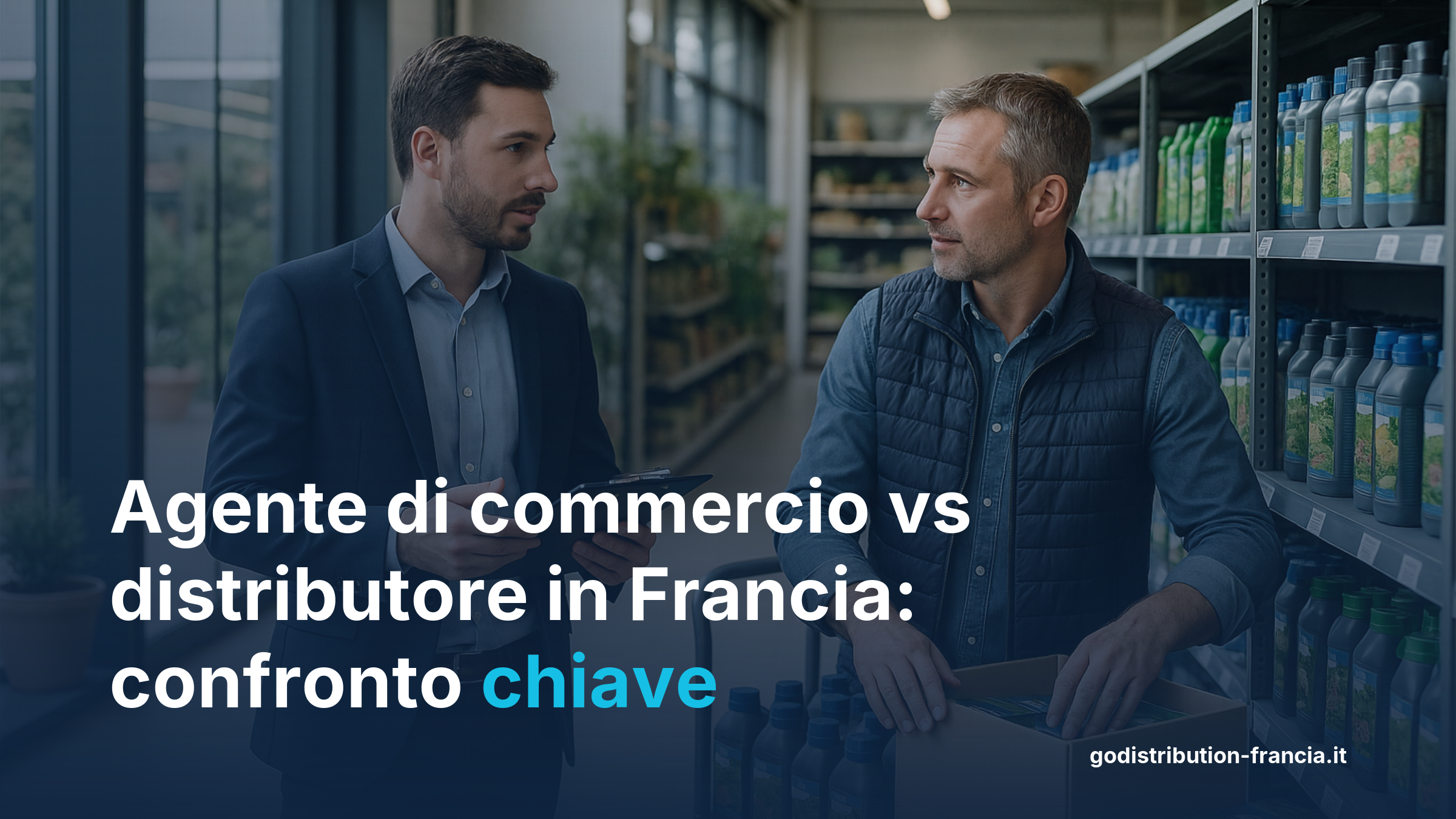 Confronto agente di commercio distributore Francia distribuzione specializzata jardinerie bricolage