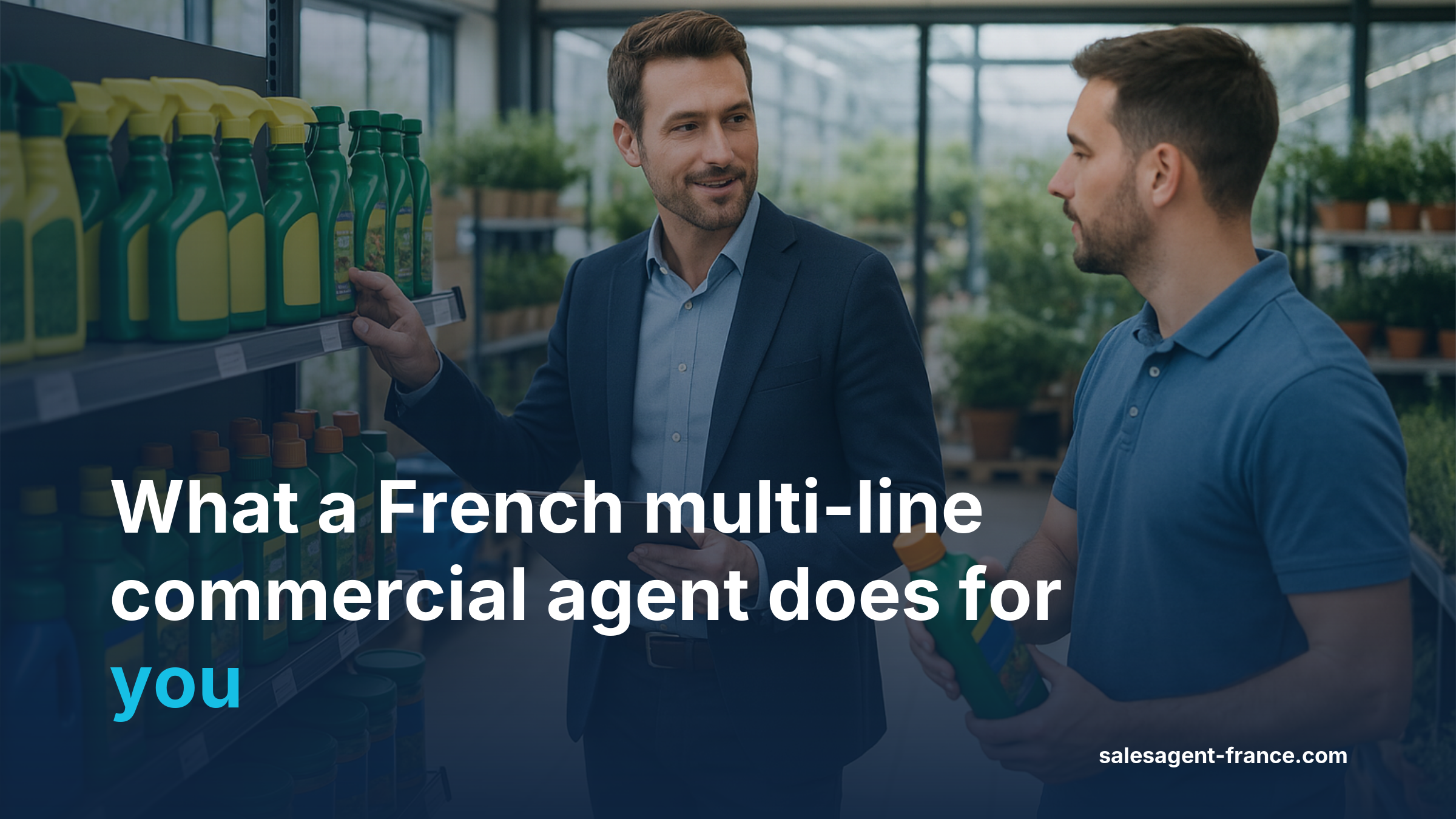 Five key roles of a commercial agent selling products in France across trade distribution networks