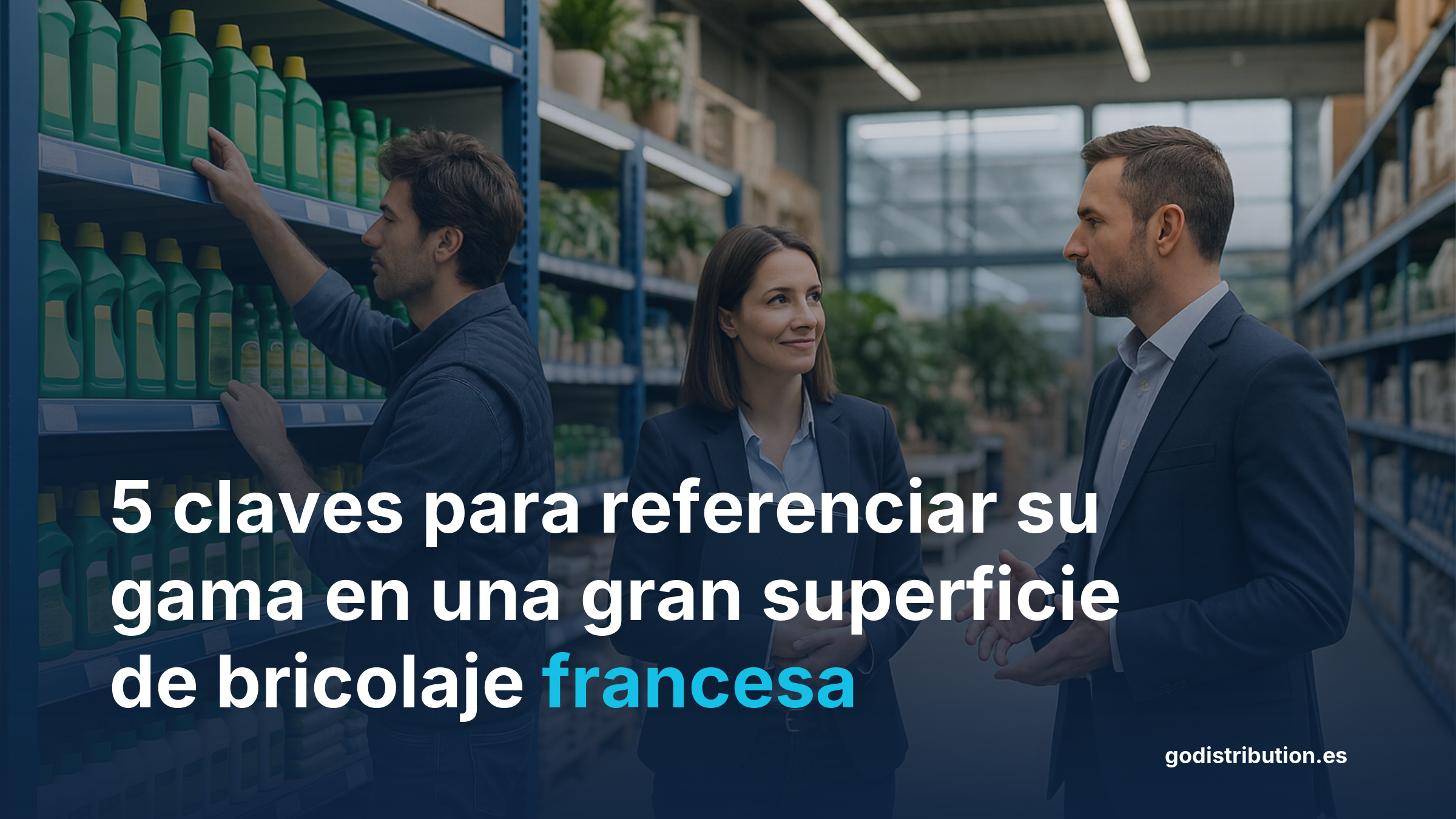 Infografía 5 claves referenciar productos grandes superficies bricolaje Francia agente comercial