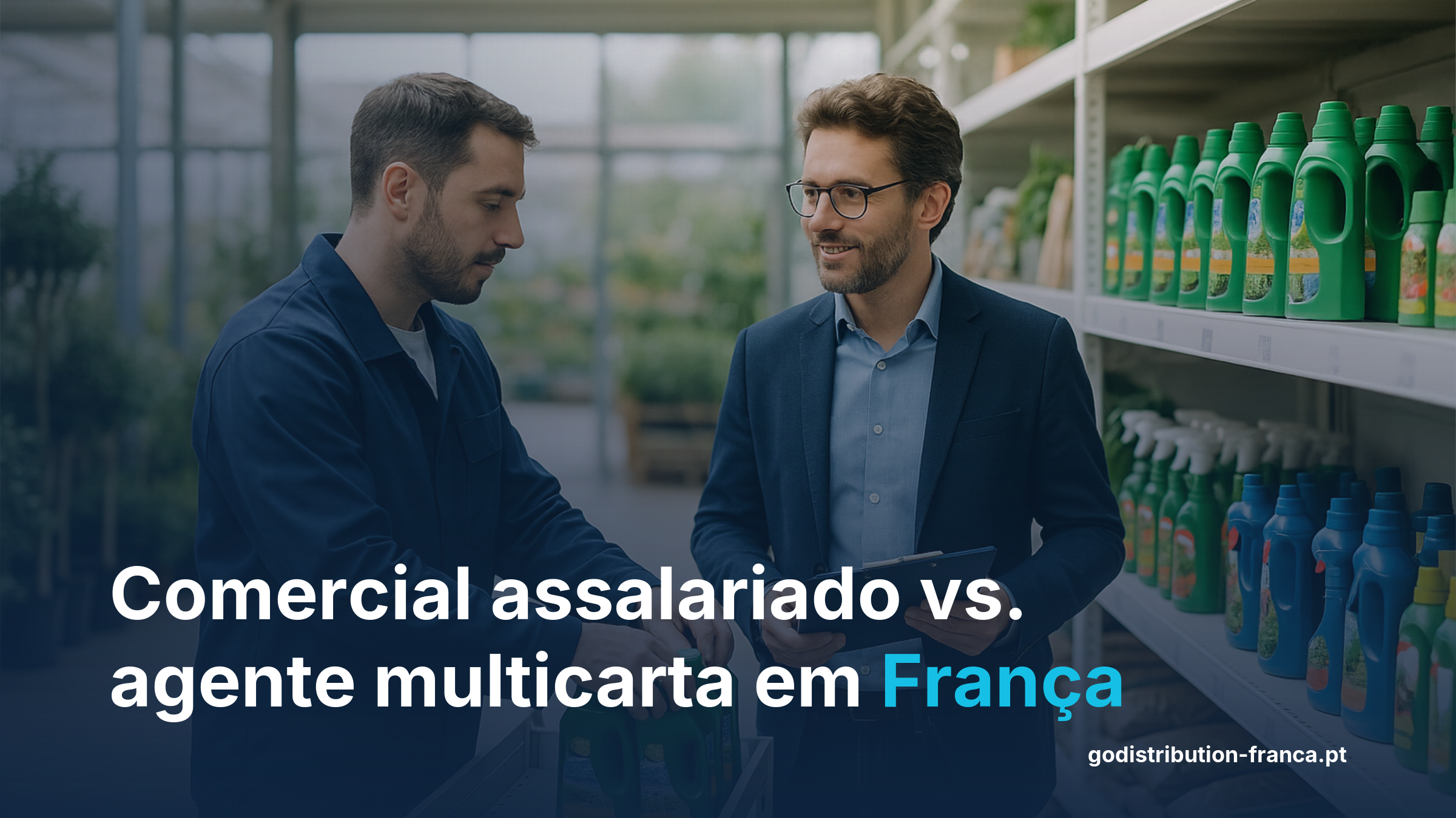 comparativo custo comercial assalariado versus agente multicarta distribuição França bricolage