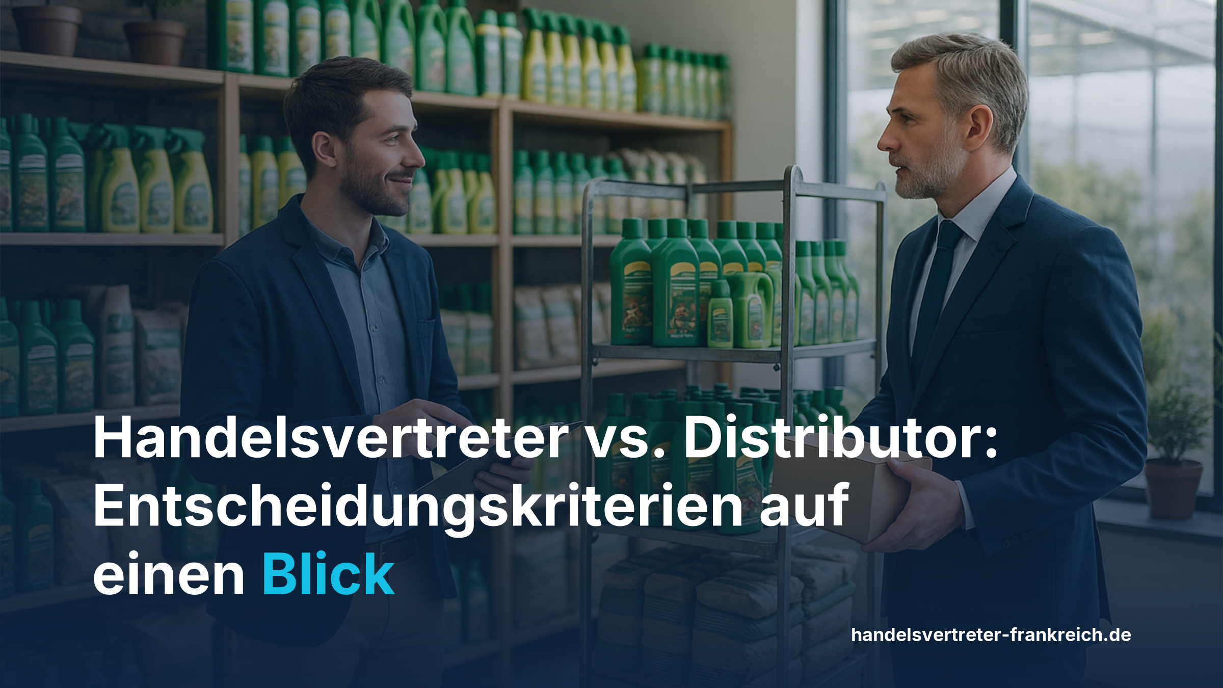 Vergleich Handelsvertreter Distributor Frankreich Baumarkt Négoce Vertriebskanal