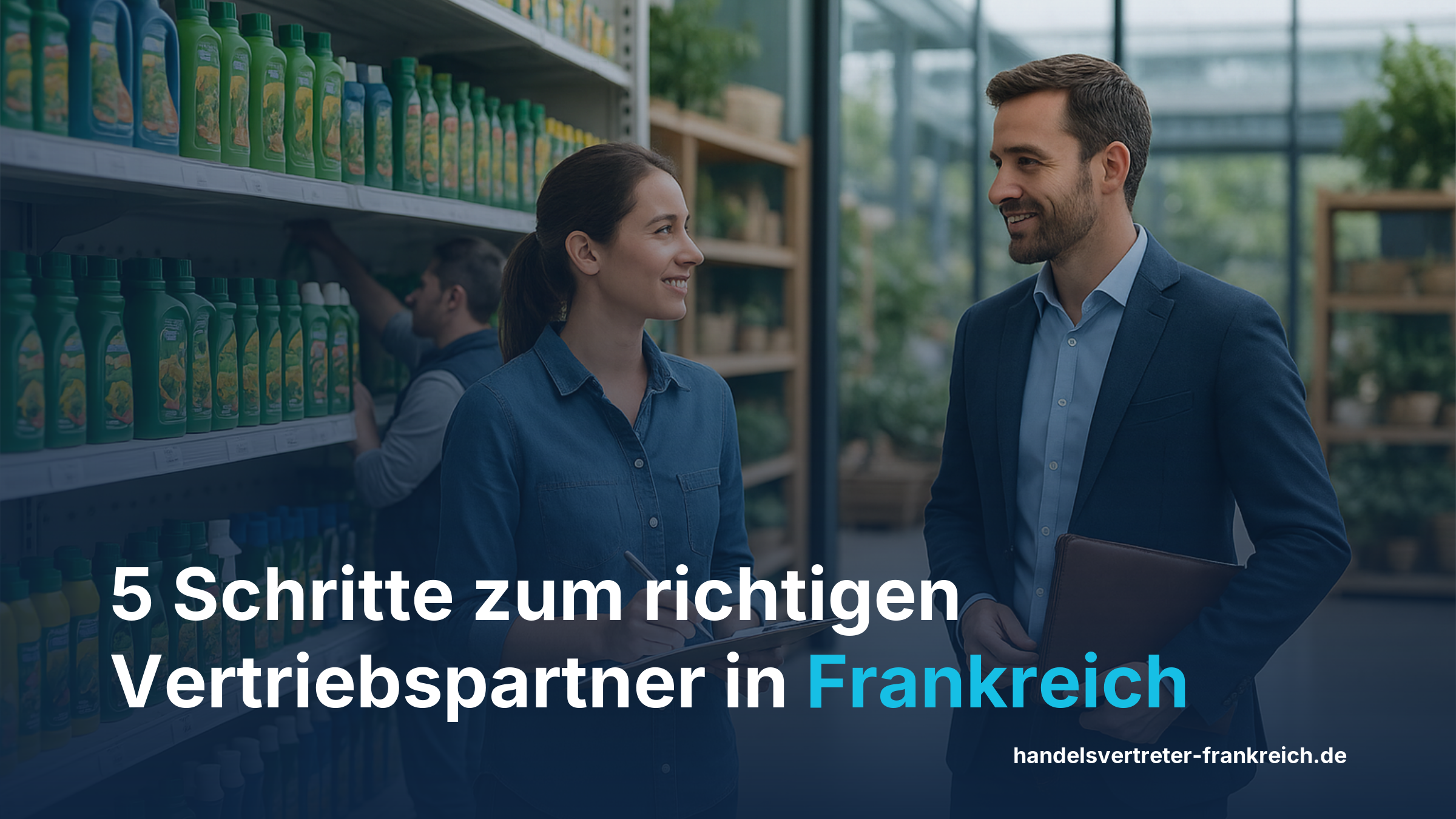 Schritte Vertriebspartner Frankreich Handelsvertreter Baumarkt Négoce Auswahl