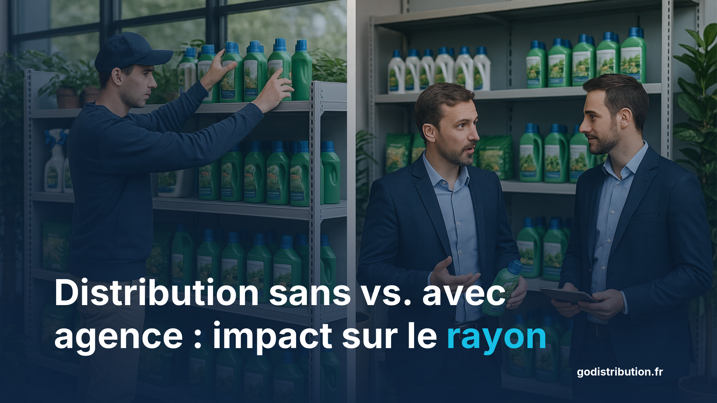 comparatif merchandising sans agence vs agence commerciale multicarte GSB jardinerie négoce