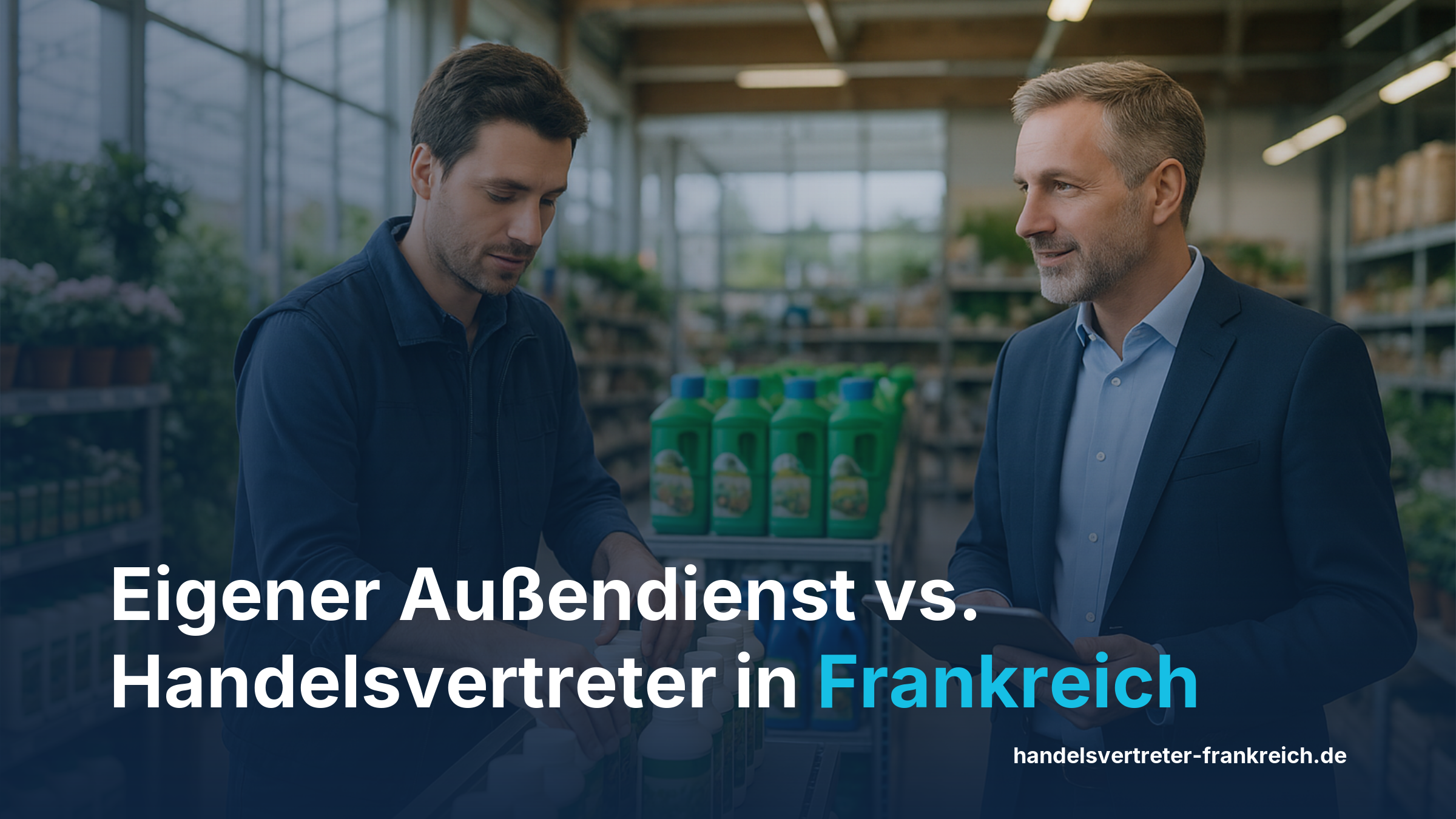 Vergleich eigener Außendienst versus Handelsvertreter für den Vertrieb in Frankreich