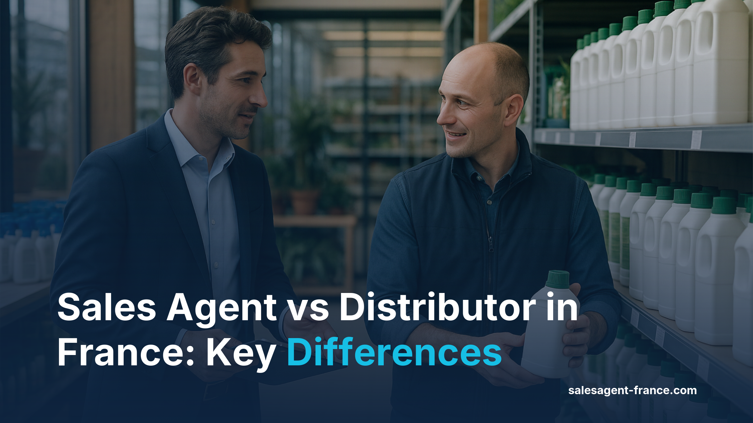 Comparison table sales agent vs distributor France DIY garden centre builders merchant