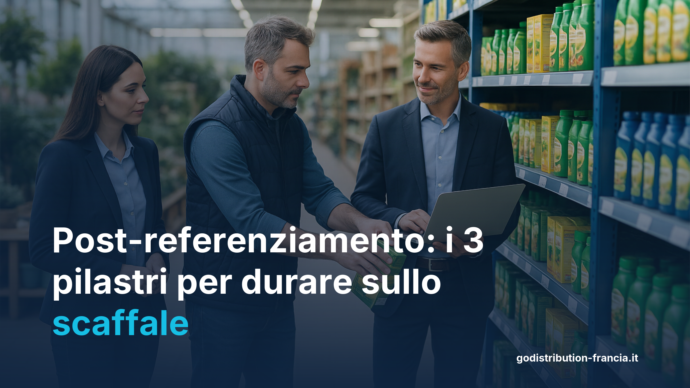 presidio post-referenziamento grande superficie bricolage Francia merchandising animazione reporting